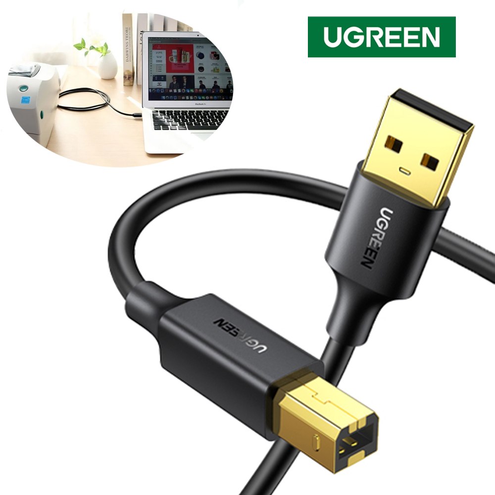 CABLE USB PARA IMPRESORA UGREEN 1.5 METROS USB 2.0 A A B 480 MBPS ALTA VELOCIDAD SANTOFA ELECTRONICS S2100 - 10