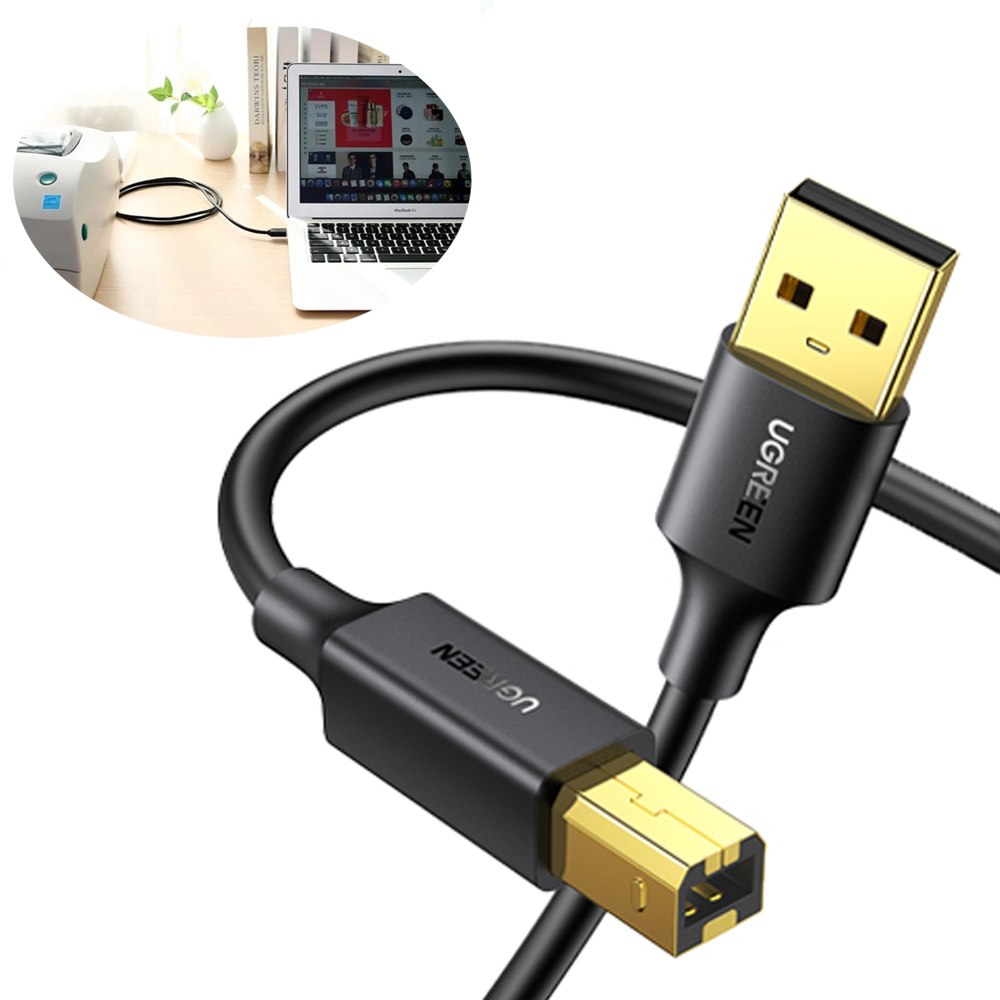CABLE USB PARA IMPRESORA UGREEN 1.5 METROS USB 2.0 A A B 480 MBPS ALTA VELOCIDAD SANTOFA ELECTRONICS S2100 - 4