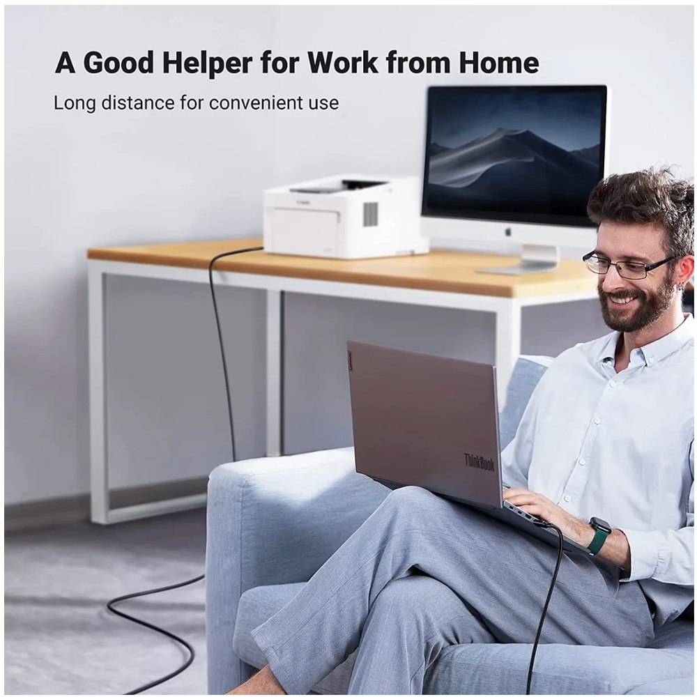 CABLE USB PARA IMPRESORA UGREEN 1.5 METROS USB 2.0 A A B 480 MBPS ALTA VELOCIDAD SANTOFA ELECTRONICS S2100 - 7