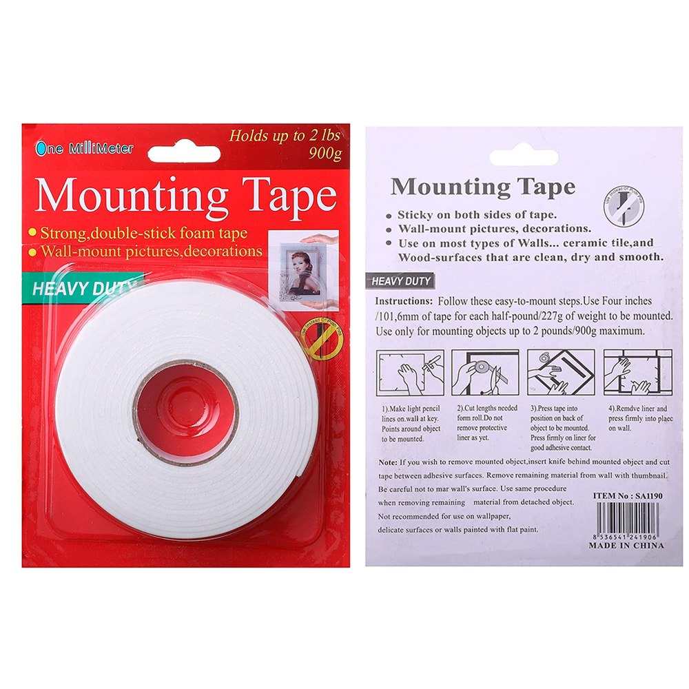 12 CINTAS DE MONTAJE DE DOBLE CONTACTO HEAVY DUTY (900G) 18MM X 5Y SANTOFA ELECTRONICS S2131 - 5