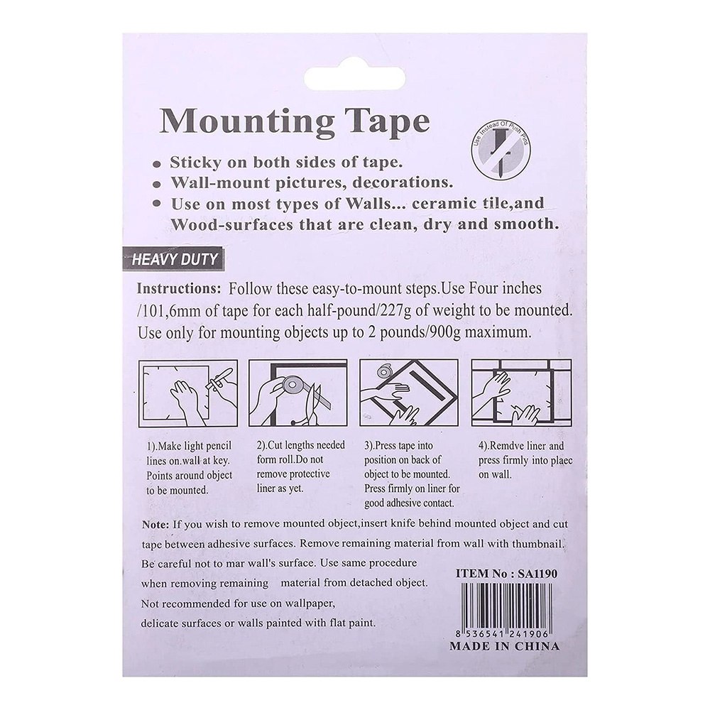 12 CINTAS DE MONTAJE DE DOBLE CONTACTO HEAVY DUTY (900G) 18MM X 5Y SANTOFA ELECTRONICS S2131 - 6