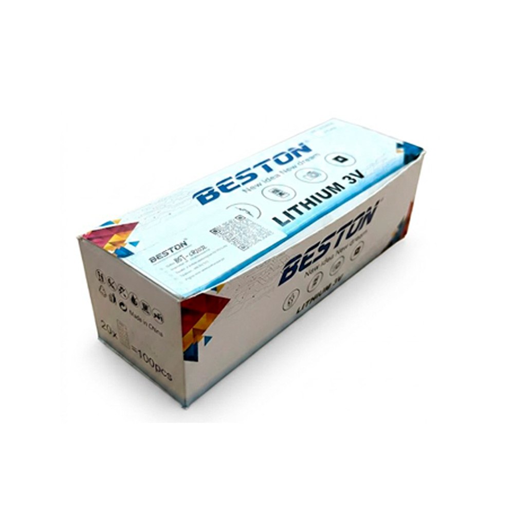 CAJA DE PILAS DE LITIO 3V BESTON CR2032 100 UNIDADES PILA TIPO BOTON SANTOFA ELECTRONICS S2116 - 4