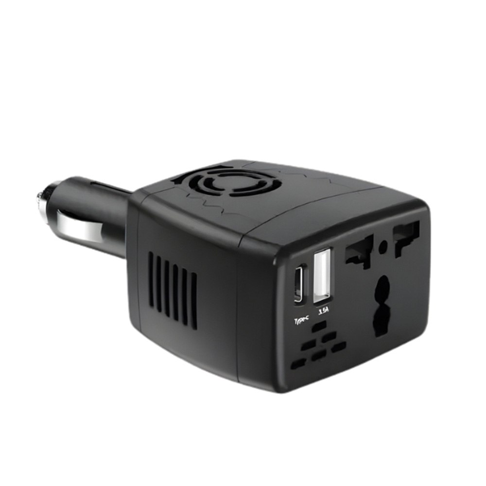 INVERSOR DE CORRIENTE PARA AUTO DE 150W ONDA SINUSOIDAL MODIFICADA 12V A 220V SANTOFA ELECTRONICS S2129 - 1