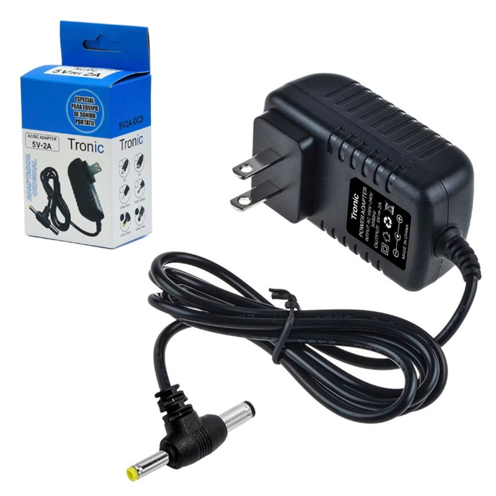 ADAPTADOR DE CORRIENTE 5V 2A TRONIC VOLTAJE REGULADO CON DOBLE PUNTA (MODELO 5V2A-DC3) SANTOFA ELECTRONICS S2133 - 2