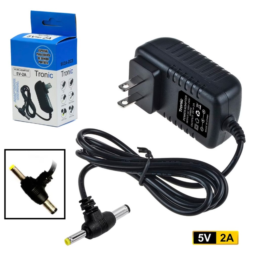 ADAPTADOR DE CORRIENTE 5V 2A TRONIC VOLTAJE REGULADO CON DOBLE PUNTA (MODELO 5V2A-DC3) SANTOFA ELECTRONICS S2133 - 5