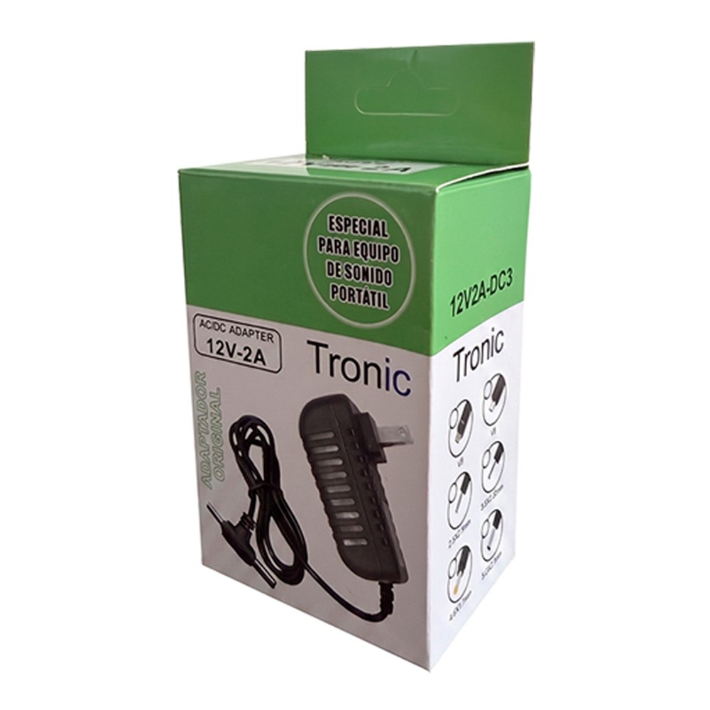 ADAPTADOR DE CORRIENTE 12V 2A TRONIC VOLTAJE REGULADO CON DOBLE PUNTA (MODELO 12V2A-DC3) S2134 - 3