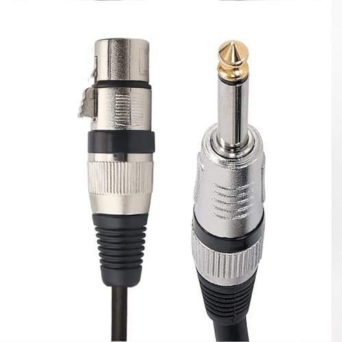 CABLE DE AUDIO PROFESIONAL CANON XLR HEMBRA A PLUG 6.35MM DE ALTA FIDELIDAD 5 METROS SANTOFA ELLECTRONICS S2136 - 1