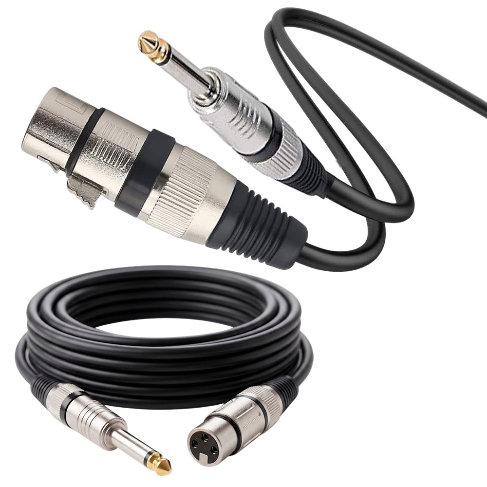 CABLE DE AUDIO PROFESIONAL CANON XLR HEMBRA A PLUG 6.35MM DE ALTA FIDELIDAD 5 METROS SANTOFA ELLECTRONICS S2136 - 3