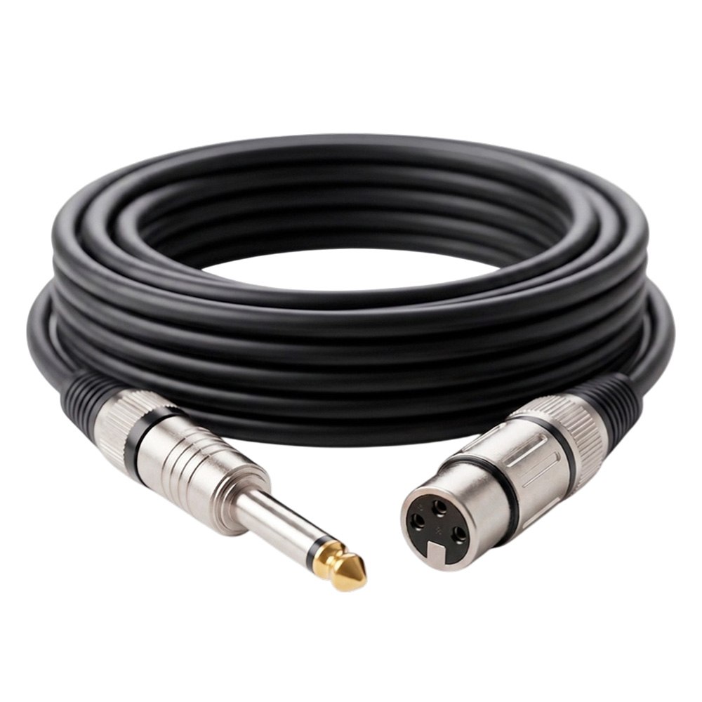 CABLE DE AUDIO PROFESIONAL CANON XLR HEMBRA A PLUG 6.35MM DE ALTA FIDELIDAD 5 METROS SANTOFA ELLECTRONICS S2136 - 5
