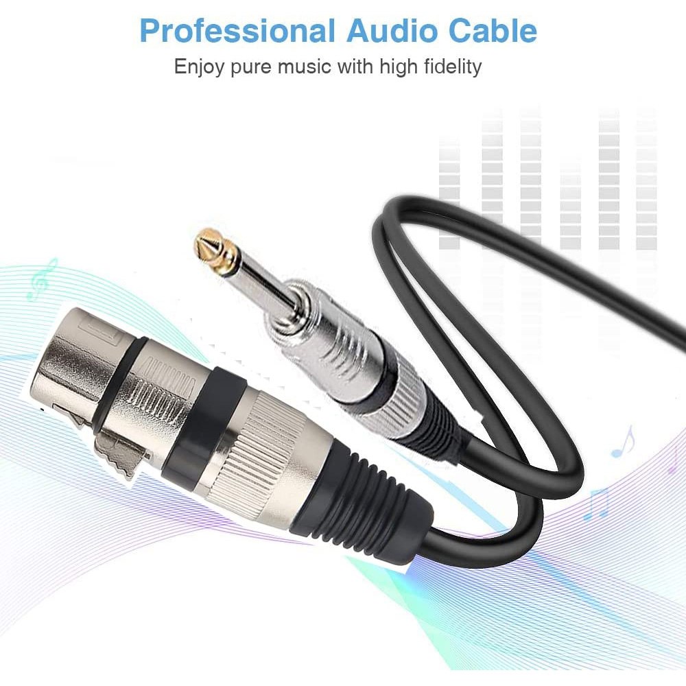 CABLE DE AUDIO PROFESIONAL CANON XLR HEMBRA A PLUG 6.35MM DE ALTA FIDELIDAD 5 METROS SANTOFA ELLECTRONICS S2136 - 7