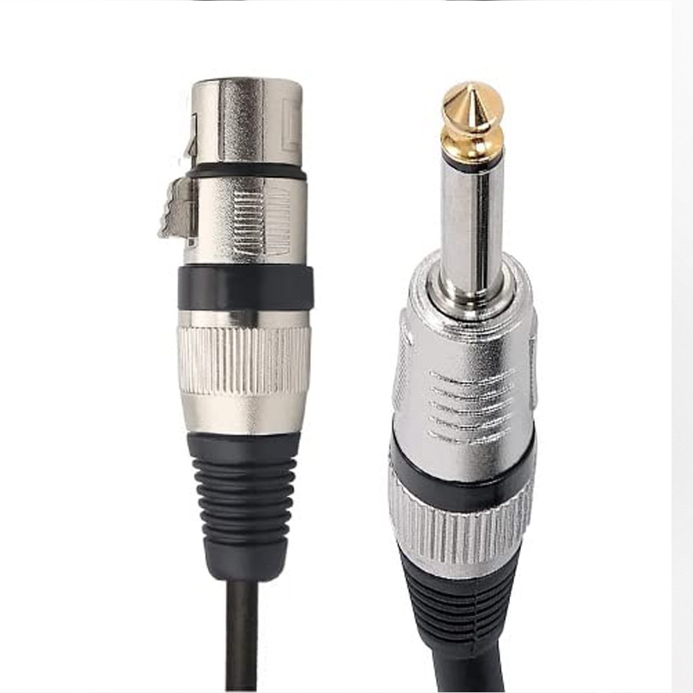 CABLE DE AUDIO PROFESIONAL CANON XLR HEMBRA A PLUG 6.35MM DE ALTA FIDELIDAD 10 METROS S2137 SANTOFA ELOCTRONICS - 1