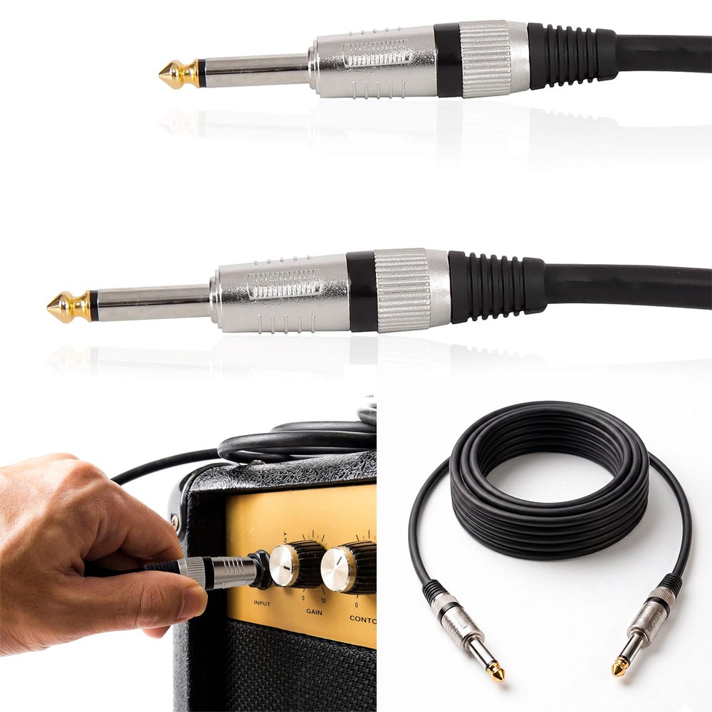 CABLE DE AUDIO PROFESIONAL PLUG 6.35MM A PLUG 6.35MM DE ALTA FIDELIDAD 5 METROS SANTOFA ELECTRONICS S2143 - 7