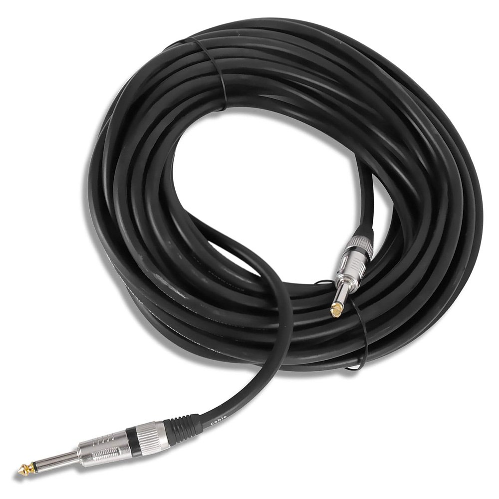 CABLE DE AUDIO PROFESIONAL PLUG 6.35MM A PLUG 6.35MM DE ALTA FIDELIDAD 15 METROS SANTOFA ELECTRONICS S2145 - 7