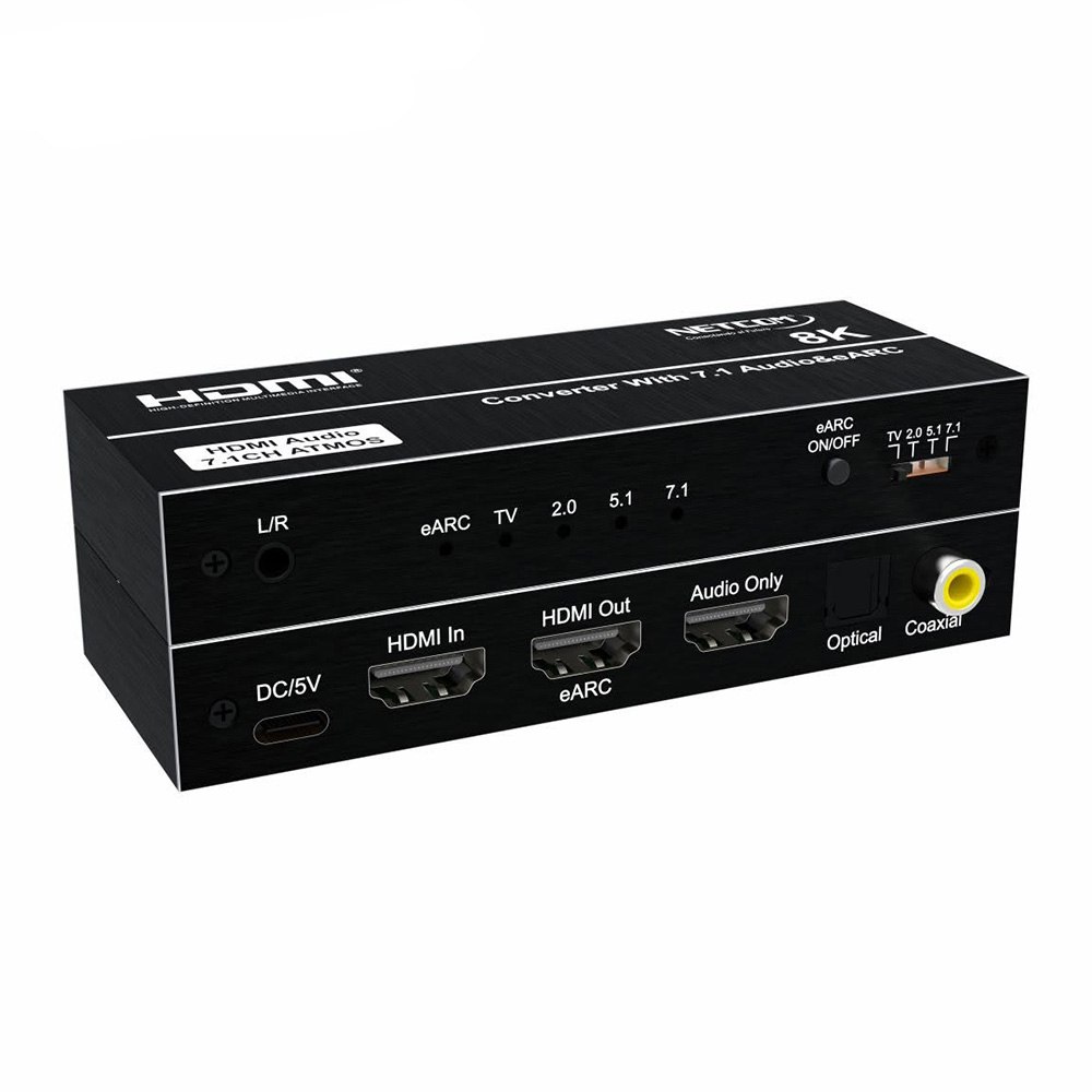 EXTRACTOR DE AUDIO HDMI 2.1 PROFESIONAL 8K@60HZ 4K@144HZ CON EARC SANTOFA ELECTRONICS S2146 - 1
