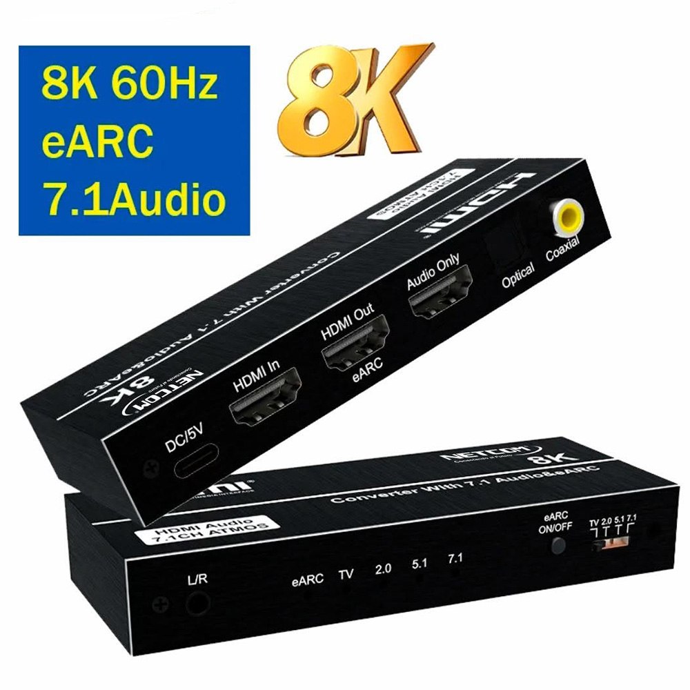 EXTRACTOR DE AUDIO HDMI 2.1 PROFESIONAL 8K@60HZ 4K@144HZ CON EARC SANTOFA ELECTRONICS S2146 - 2