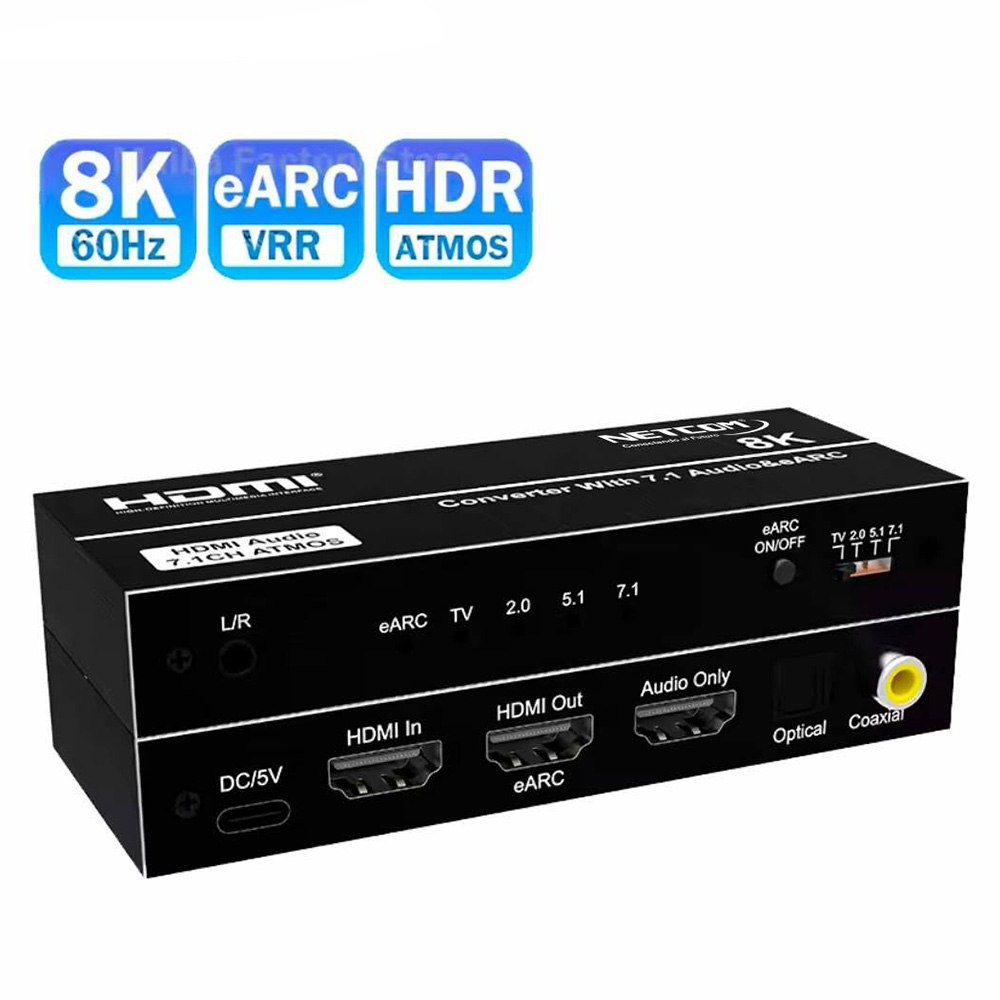 EXTRACTOR DE AUDIO HDMI 2.1 PROFESIONAL 8K@60HZ 4K@144HZ CON EARC SANTOFA ELECTRONICS S2146 - 3