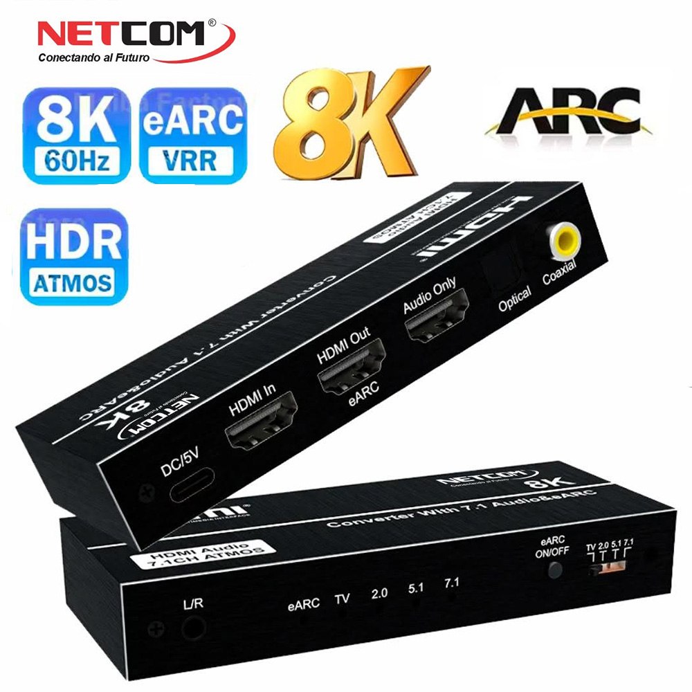 EXTRACTOR DE AUDIO HDMI 2.1 PROFESIONAL 8K@60HZ 4K@144HZ CON EARC SANTOFA ELECTRONICS S2146 - 9