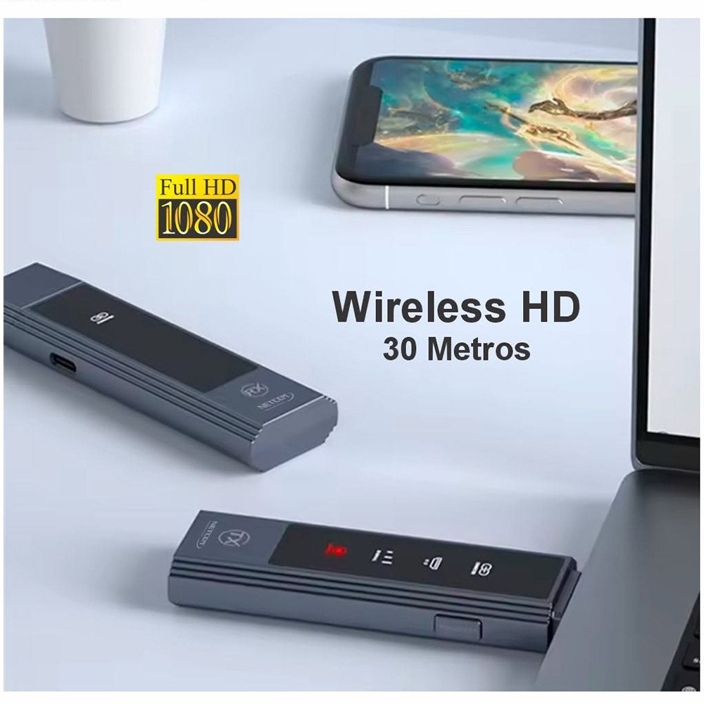 EXTENSOR HDMI INALÁMBRICO DE 30 METROS NETCOM DUAL BAND 4K/1080P SANTOFA ELECTRONICS S2147 - 7