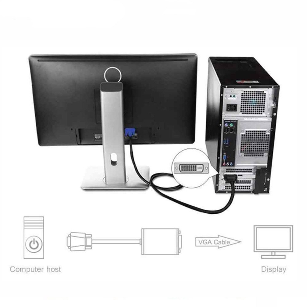 CABLE CONVERTIDOR DE VIDEO DVI 24+5 A VGA TRAUTECH 1.80 METROS SANTOFA ELECTRONICS S2149 - 6