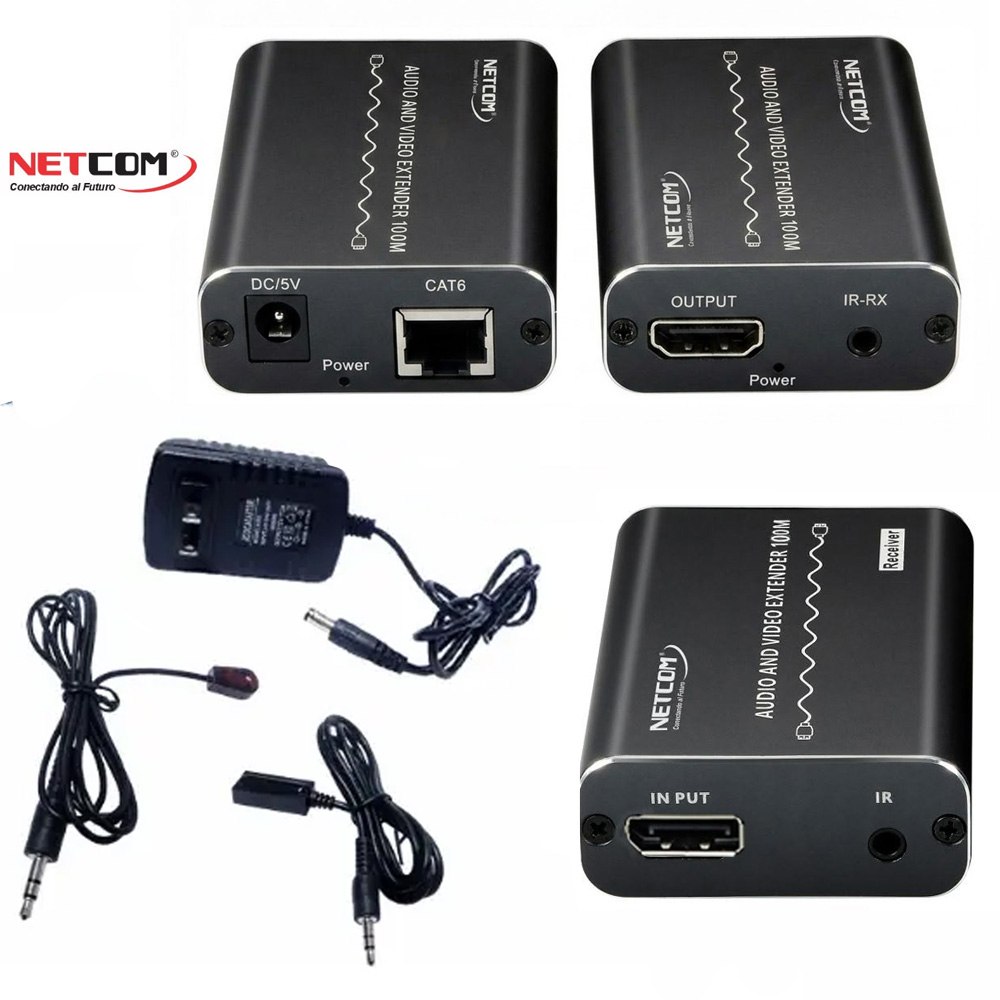 EXTENDER DISPLAYPORT 4K A 100 METROS NETCOM VÍA UTP RJ45 AUDIO Y VIDEO (PE-ED0100)  SANTOFA ELECTRONICS S2150 - 5