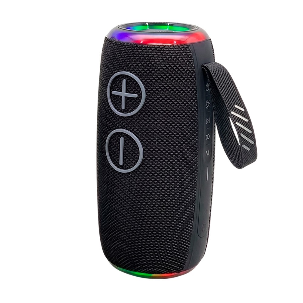 PARLANTE PORTÁTIL BLUETOOTH BOOMS380 X-BASS IMPERMEABLE IPX6 CON LUCES RGB SANTOFA ELECTRONICS S2155 - 2