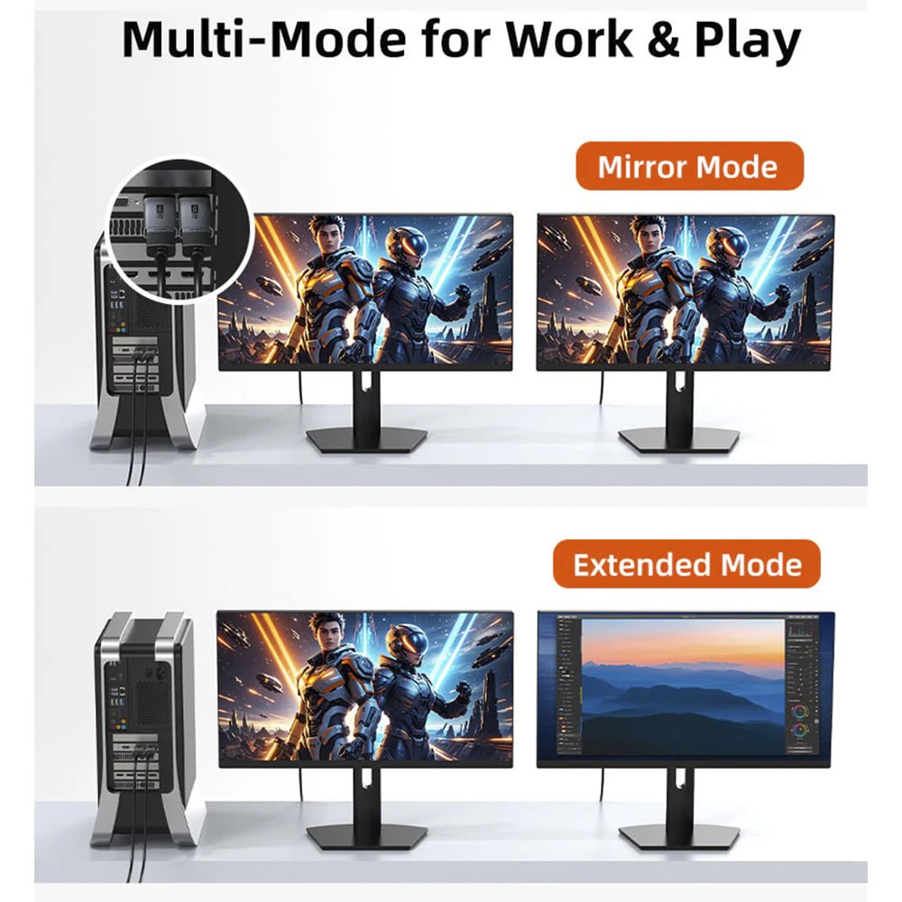 ADAPTADOR DISPLAYPORT MACHO A HDMI HEMBRA 4K A 60HZ CABLETIME DE ALUMINIO SANTOFA ELECTRONICS S2170 - 5