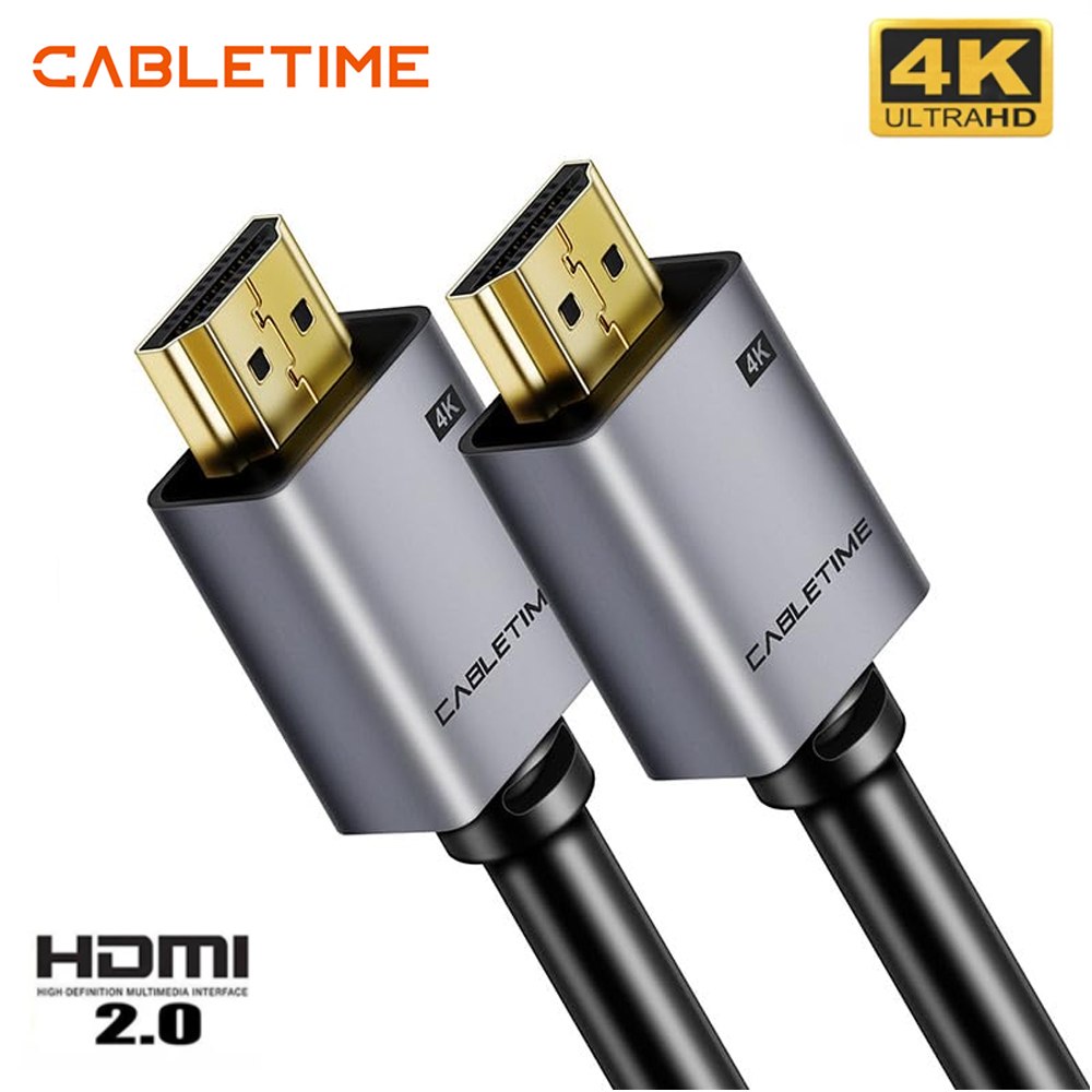 CABLE HDMI 2.0 PREMIUM 4K A 60HZ 18GBPS CABLETIME DE ALTA VELOCIDAD 1 METRO SANTOFA ELECTRONICS S2176 - 2