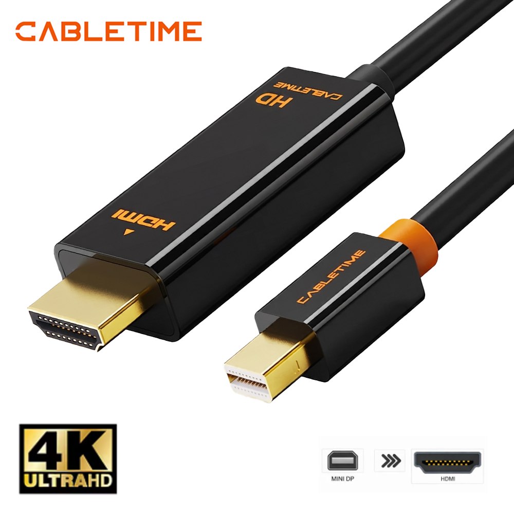 CABLE MINI DISPLAYPORT A HDMI PREMIUM FULL HD 1080P 60HZ 3 METROS CABLETIME CD51N SANTOFA ELECTRONICS S2181 - 3