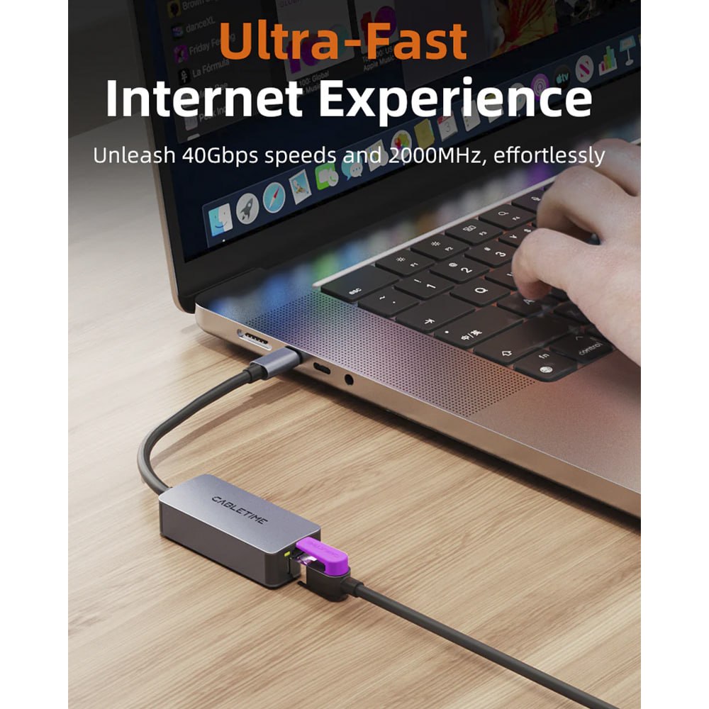 CABLE DE RED ETHERNET CAT 8 40GBPS 2000MHZ DOBLE BLINDAJE 2 METROS CABLETIME CN80L SANTOFA ELECTRONICS S2182 - 5