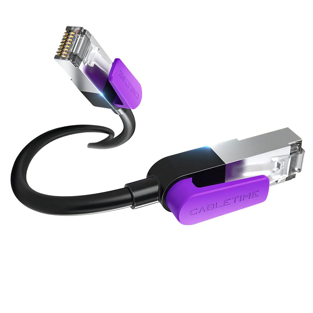 CABLE DE RED ETHERNET CAT 8 40GBPS 2000MHZ DOBLE BLINDAJE 5 METROS CABLETIME CN80P SANTOFA ELECTRONICS S2184 - 2