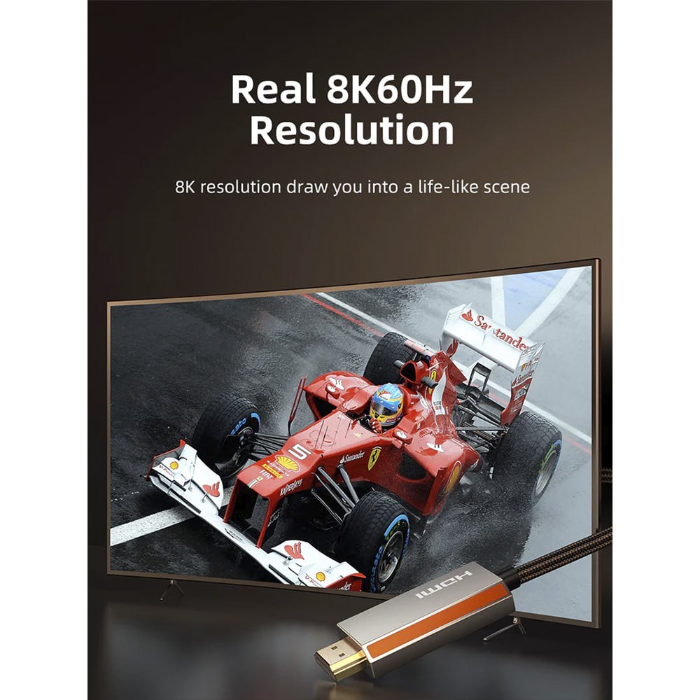 CABLE UNIDIRECCIONAL DISPLAYPORT 1.4 A HDMI 2.1 DE 8K A 60HZ / 4K A 120HZ 3 METROS CABLETIME SANTOFA ELECTRONICS S2175 - 10