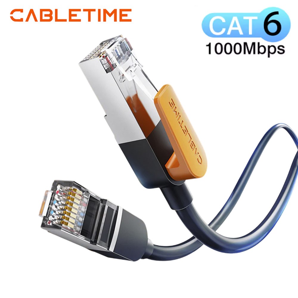 CABLE DE RED ETHERNET CAT 6 FTP 1000MBPS 250MHZ BLINDADO 5 METROS CABLETIME CN61P SANTOFA ELECTRONICS S2186 - 4