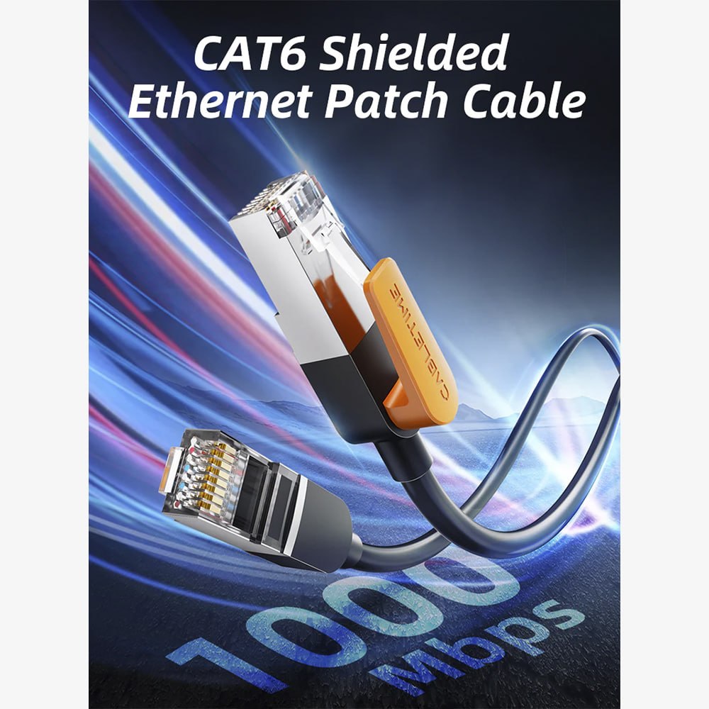 CABLE DE RED ETHERNET CAT 6 FTP 1000MBPS 250MHZ BLINDADO 5 METROS CABLETIME CN61P SANTOFA ELECTRONICS S2186 - 6