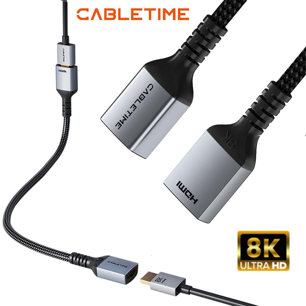EXTENSOR HDMI 2.1 HEMBRA A HEMBRA 8K 60HZ 48GBPS 0.5 METROS CABLETIME CH18E SANTOFA ELECTRONICS S2177 - 4