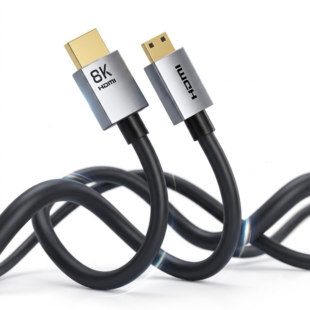 CABLE MINI HDMI A HDMI 2.1 BIDIRECCIONAL 8K A 60HZ 48GBPS CABLETIME DE 1.5 METROS CH15J SANTOFA ELECTRONICS S2187 - 2