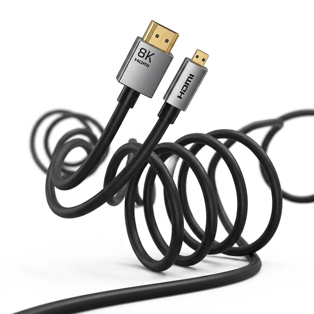 CABLE MICRO HDMI A HDMI 2.1 8K 60HZ 48GBPS BIDIRECCIONAL 1.5 METROS CABLETIME CH16J SANTOFA ELECTRONICS S2188 - 1