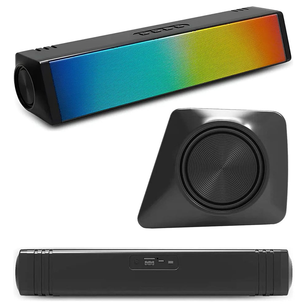 PARLANTE PORTÁTIL BLUETOOTH SOUNDBAR 10W CON LUCES RGB Y FUNCIÓN TWS SANTOFA ELECTRONICS S2157 - 2