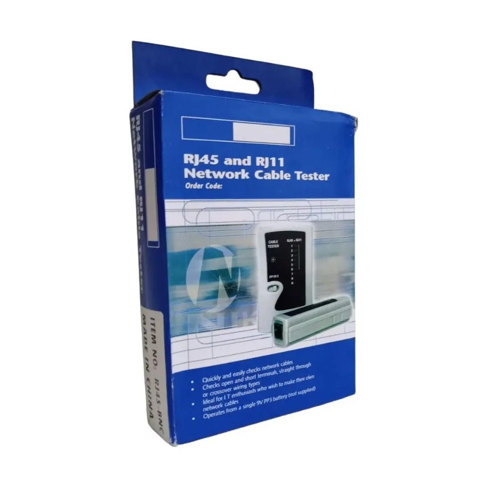TESTER PROBADOR DE CABLE DE RED LAN Y TELÉFONO RJ45 Y RJ11 TESTEADOR SANTOFA ELECTRONICS S2158 - 4