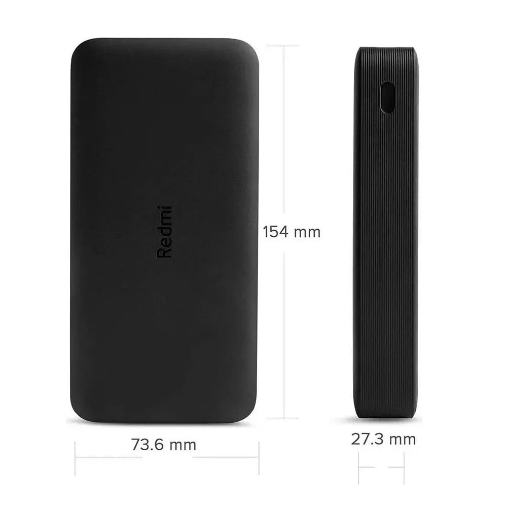 CARGADOR BATERÍA PORTÁTIL POWER BANK XIAOMI REDMI 20000 MAH 18W NEGRO SANTOFA ELECTRONICS S2193 - 7