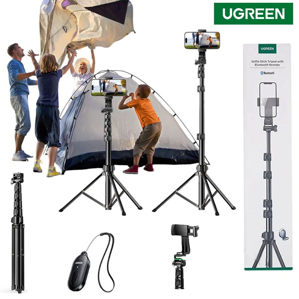 TRÍPODE SELFIE STICK BLUETOOTH UGREEN 1.7 METROS LP680 15609 SANTOFA ELECTRONICS S2203 - 3