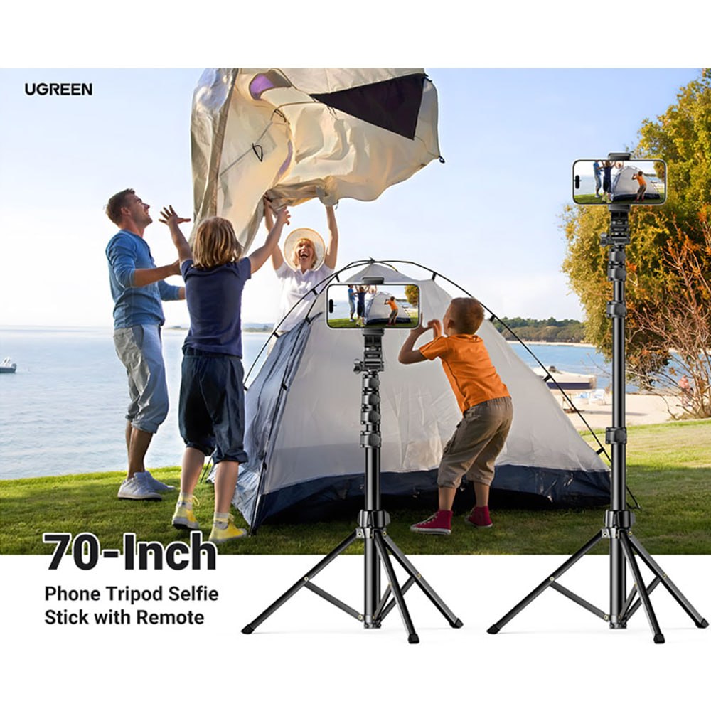 TRÍPODE SELFIE STICK BLUETOOTH UGREEN 1.7 METROS LP680 15609 SANTOFA ELECTRONICS S2203 - 8