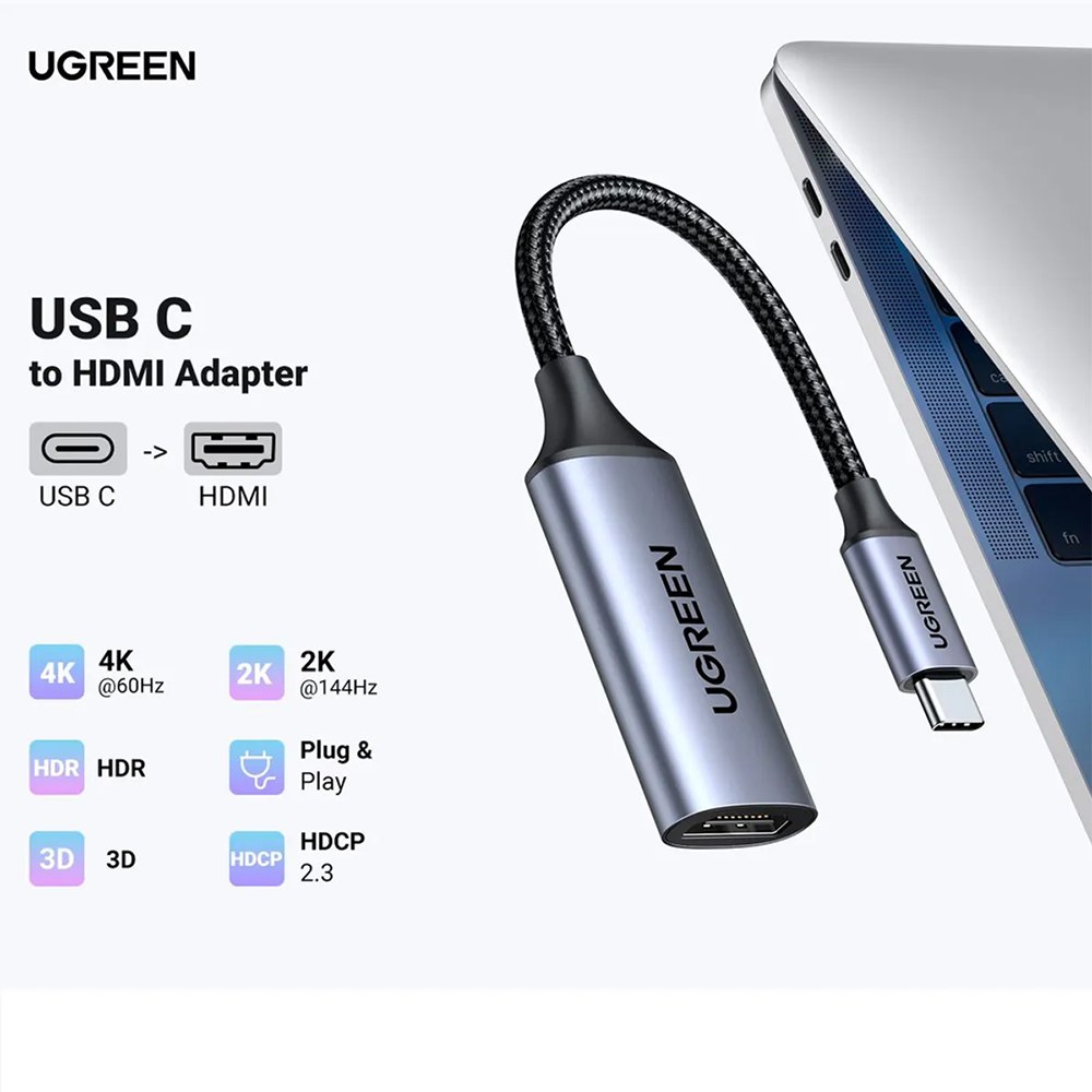 ADAPTADOR USB-C A HDMI UGREEN 4K@60HZ CM297 70444 SANTOFA ELECTRONICS S2204 - 6