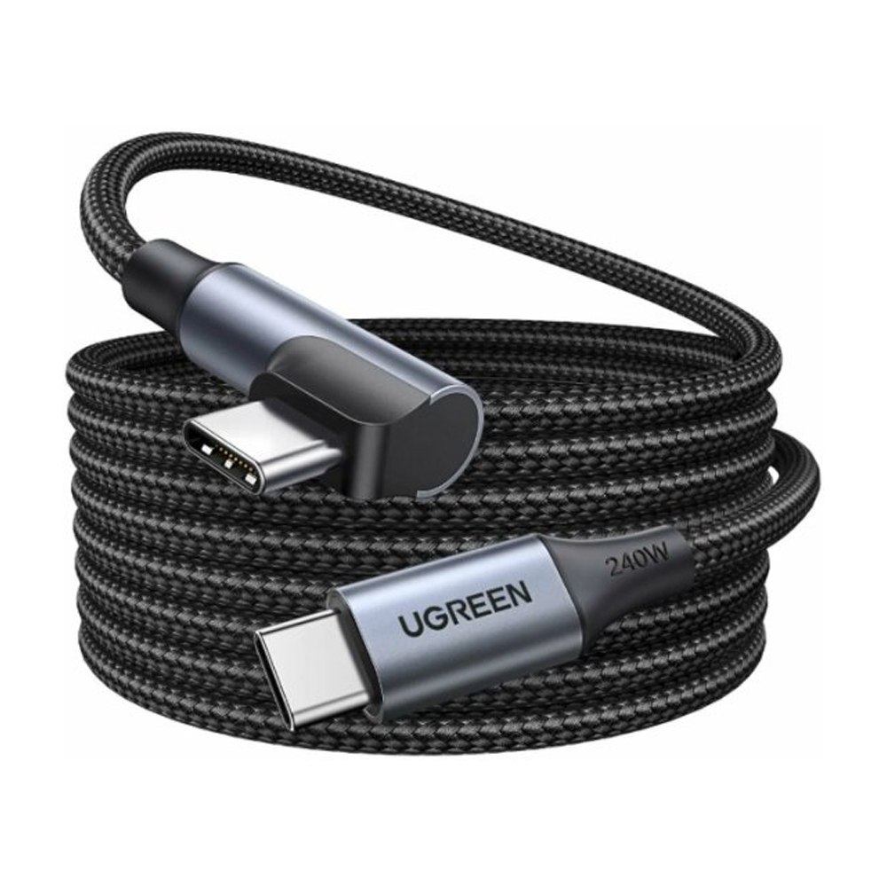 CABLE USB-C A USB-C UGREEN TIPO L 90° 240W PD 3.1 1M 85225 SANTOFA ELECTRONICS S2210 - 2