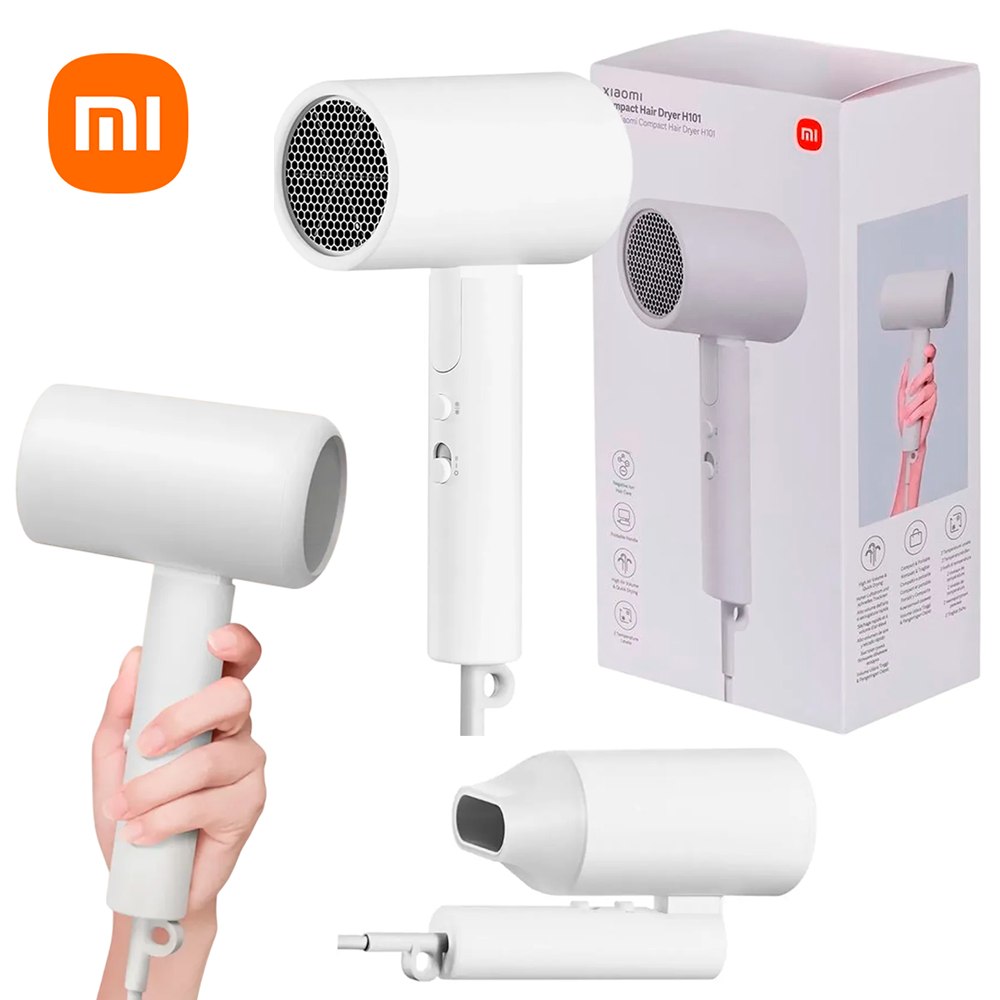 SECADOR DE CABELLO PORTÁTIL XIAOMI COMPACT HAIR DRYER H101 1600W PLEGABLE IÓNICO BLANCO SANTOFA ELECTRONICS S2227 - 5