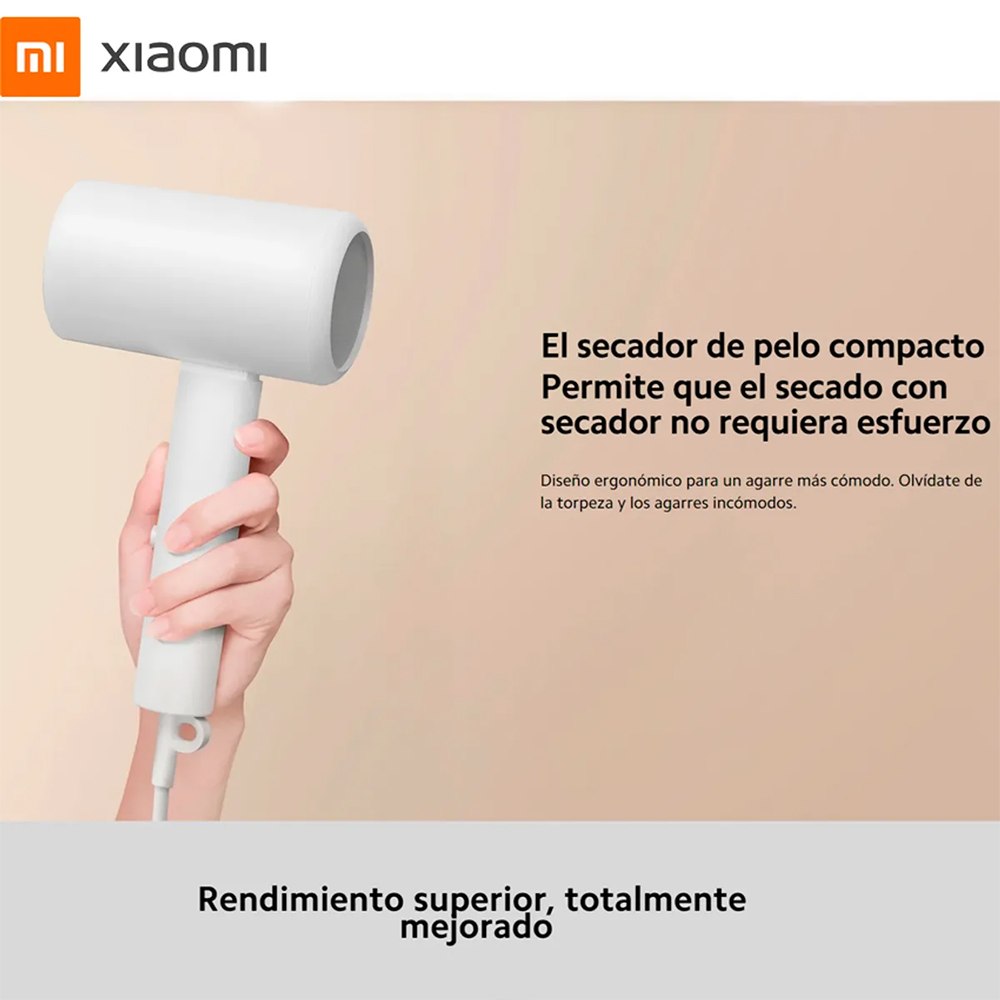 SECADOR DE CABELLO PORTÁTIL XIAOMI COMPACT HAIR DRYER H101 1600W PLEGABLE IÓNICO BLANCO SANTOFA ELECTRONICS S2227 - 7