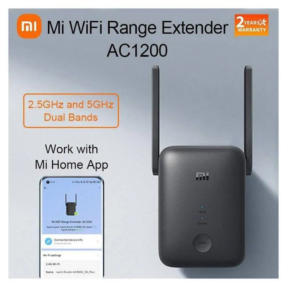 EXTENSOR DE RANGO REPETIDOR WI-FI XIAOMI MI AC1200 DOBLE BANDA 1200MBPS ETHERNET SANTOFA ELECTRONICS S2228 - 8