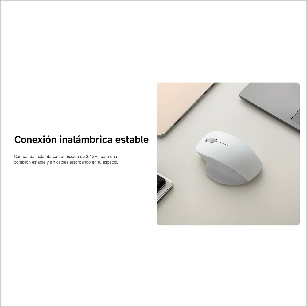 MOUSE INALÁMBRICO XIAOMI WIRELESS MOUSE COMFORT EDITION 2.4GHZ ERGONÓMICO NEGRO SANTOFA ELECTRONICS S2229 - 10