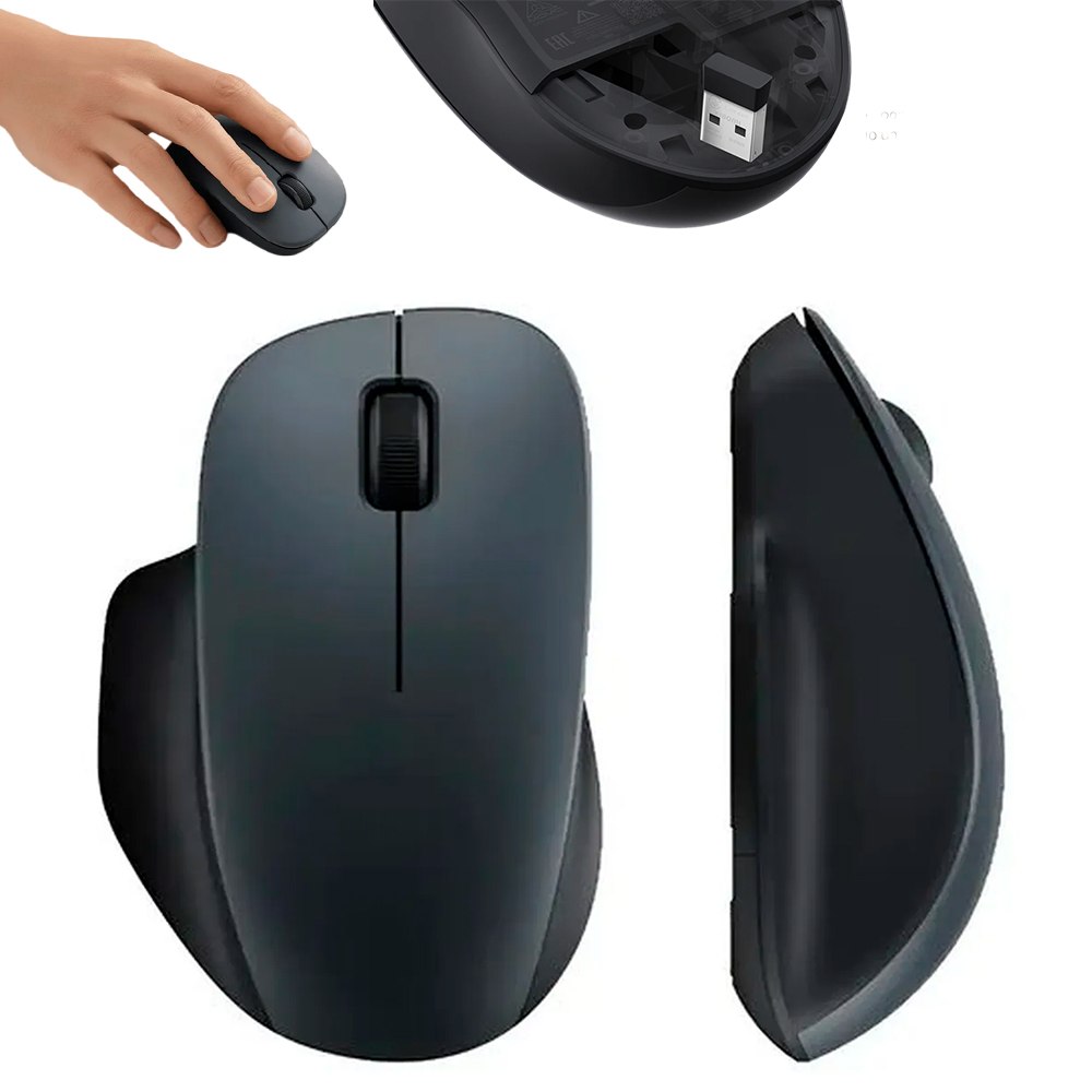 MOUSE INALÁMBRICO XIAOMI WIRELESS MOUSE COMFORT EDITION 2.4GHZ ERGONÓMICO NEGRO SANTOFA ELECTRONICS S2229 - 2
