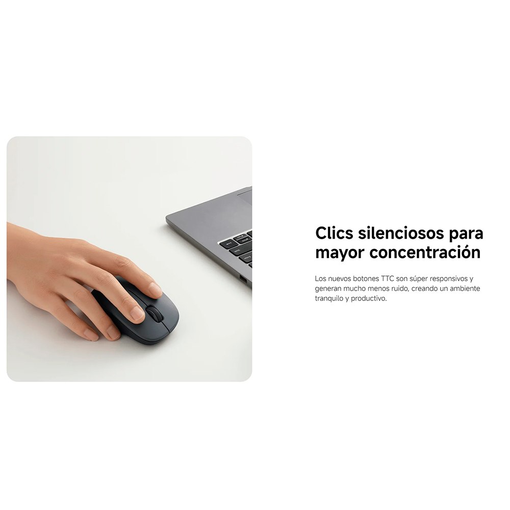 MOUSE INALÁMBRICO XIAOMI WIRELESS MOUSE COMFORT EDITION 2.4GHZ ERGONÓMICO NEGRO SANTOFA ELECTRONICS S2229 - 6