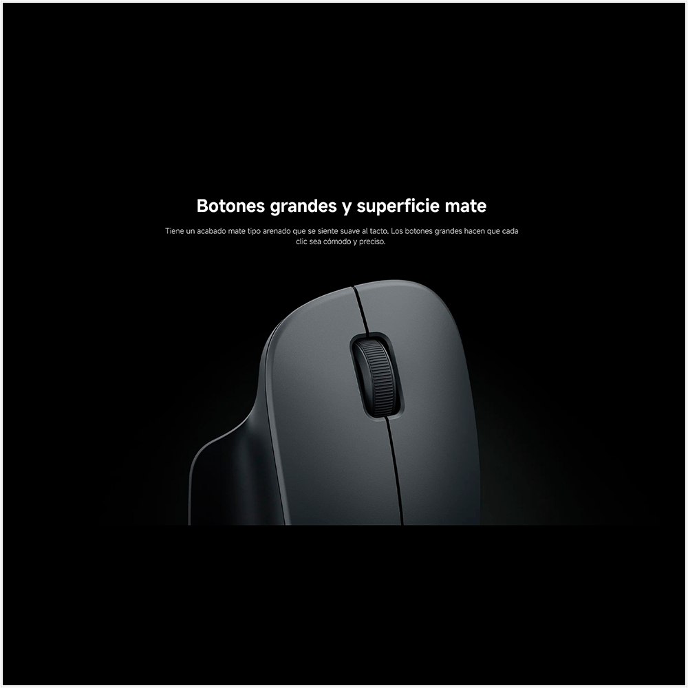 MOUSE INALÁMBRICO XIAOMI WIRELESS MOUSE COMFORT EDITION 2.4GHZ ERGONÓMICO NEGRO SANTOFA ELECTRONICS S2229 - 7